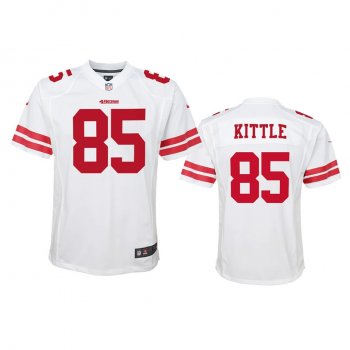 Youth 49ers George Kittle White Game Jersey