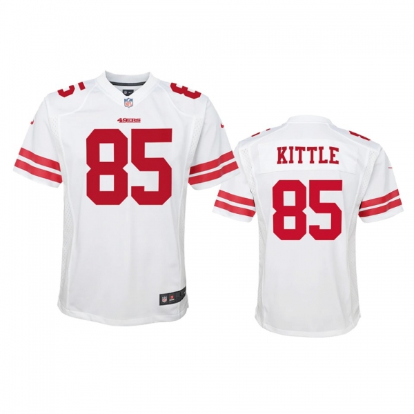 Youth 49ers George Kittle White Game Jersey