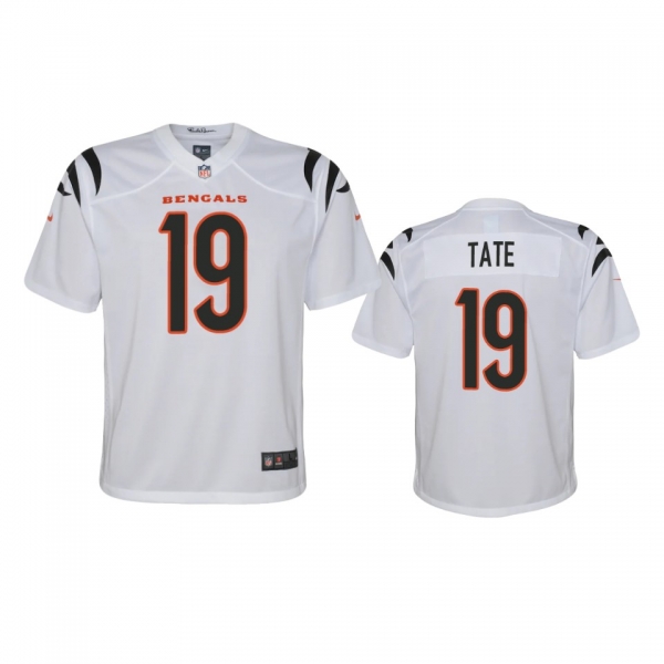 Youth Cincinnati Bengals Auden Tate White 2021 Game Jersey