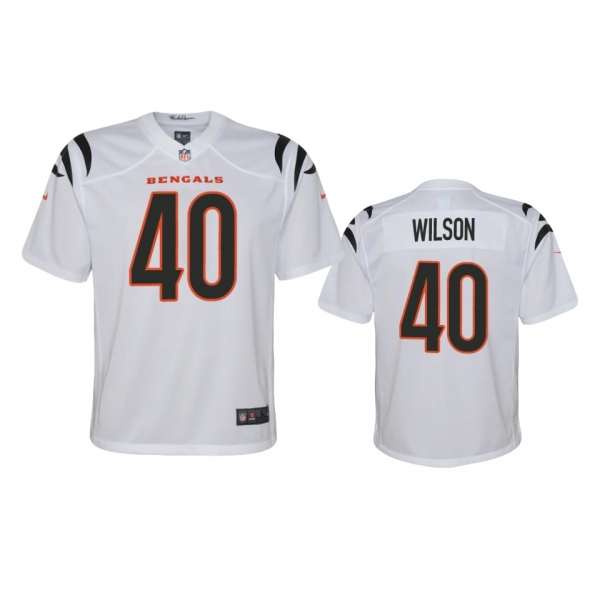 Youth Cincinnati Bengals Brandon Wilson White 2021 Game Jersey