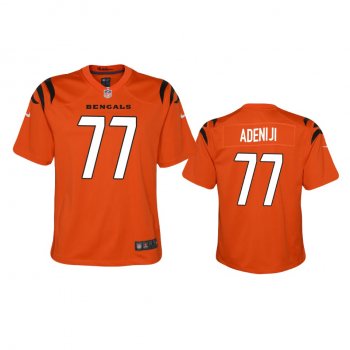 Youth Cincinnati Bengals Hakeem Adeniji Orange 2021 Game Jersey