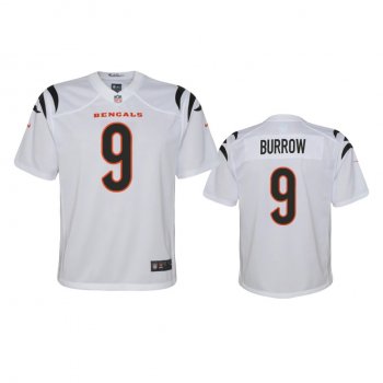 Youth Cincinnati Bengals Joe Burrow White 2021 Game Jersey