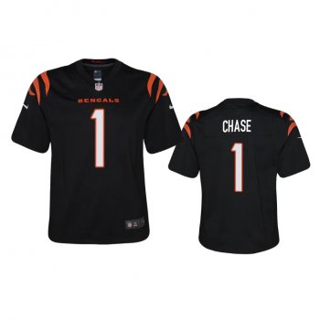 Youth Cincinnati Bengals Ja'Marr Chase Black Game Jersey