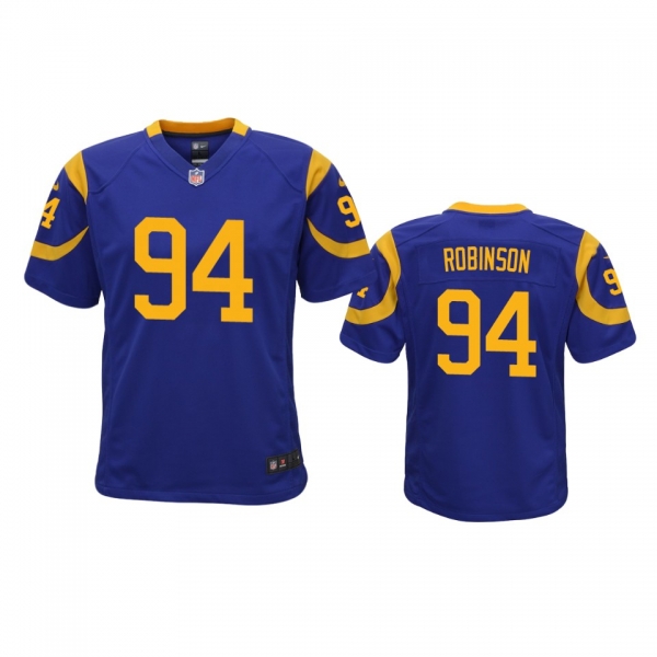 Youth Rams A'Shawn Robinson Royal Game Jersey