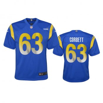 Youth Los Angeles Rams Austin Corbett Royal 2020 Game Jersey