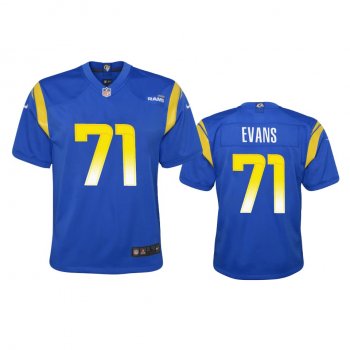 Youth Rams Bobby Evans Royal Game Jersey