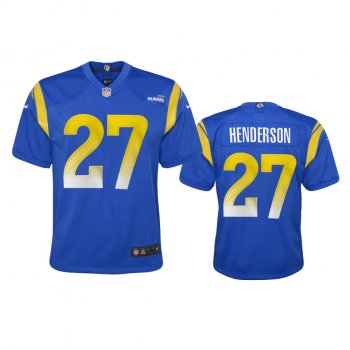 Youth Los Angeles Rams Darrell Henderson Royal 2020 Game Jersey