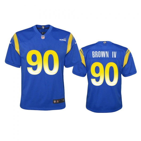 Youth Rams Earnest Brown IV Royal Game Jersey