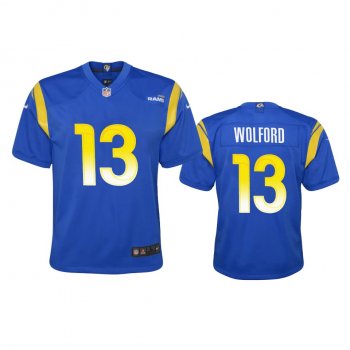 Youth Rams John Wolford Royal Game Jersey