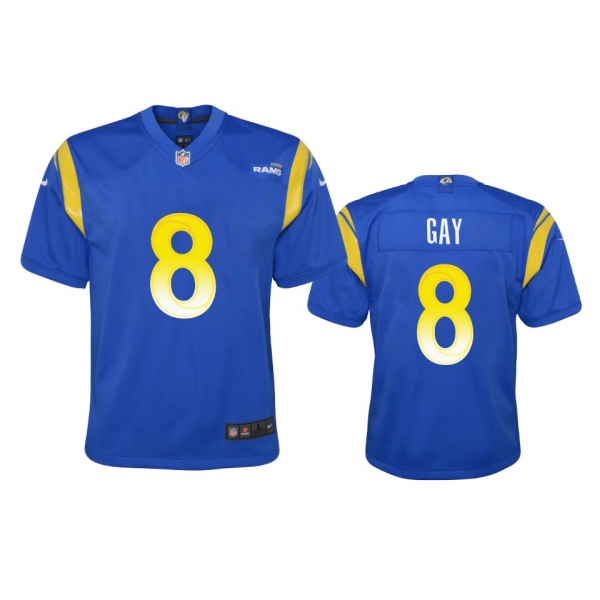 Youth Rams Matt Gay Royal Game Jersey