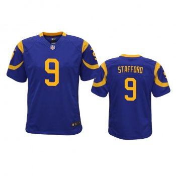 Youth Rams Matthew Stafford Royal Game Jersey