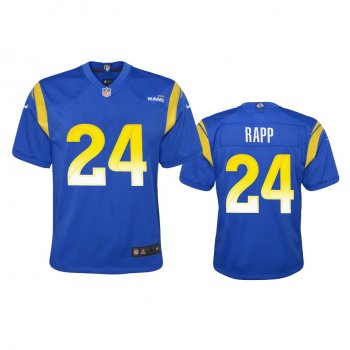 Youth Rams Taylor Rapp Royal Game Jersey