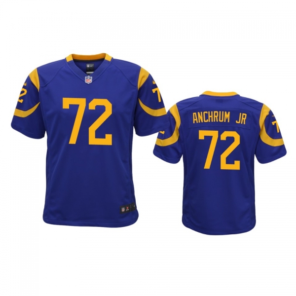 Youth Rams Tremayne Anchrum Jr. Royal Game Jersey