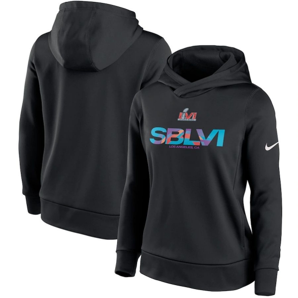 Women's Super Bowl LVI NikeTimes Fleece Pullover Hoodie - Black