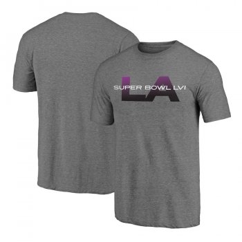 Super Bowl LVI Fanatics Branded Wide Lens Tri-Blend T-Shirt - Heathered Gray