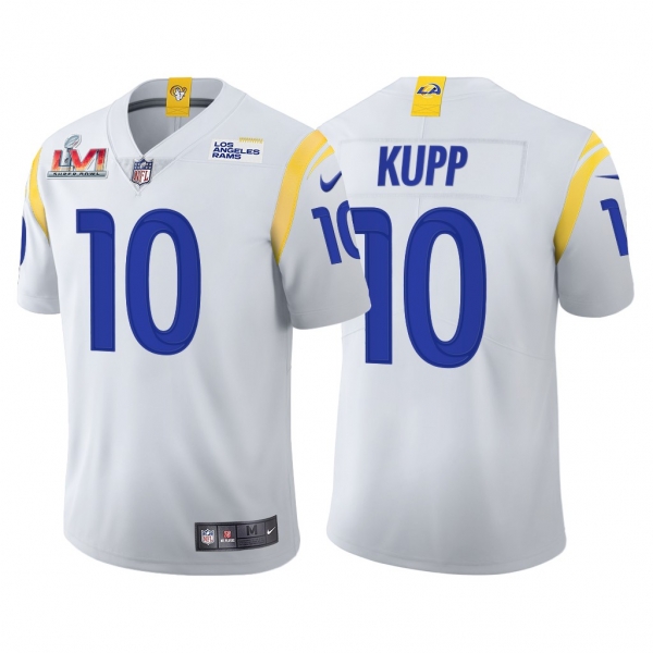 Los Angeles Rams 10 Cooper Kupp 2021-22 SoFi Stadium Super Bowl LVI White Jersey Limited