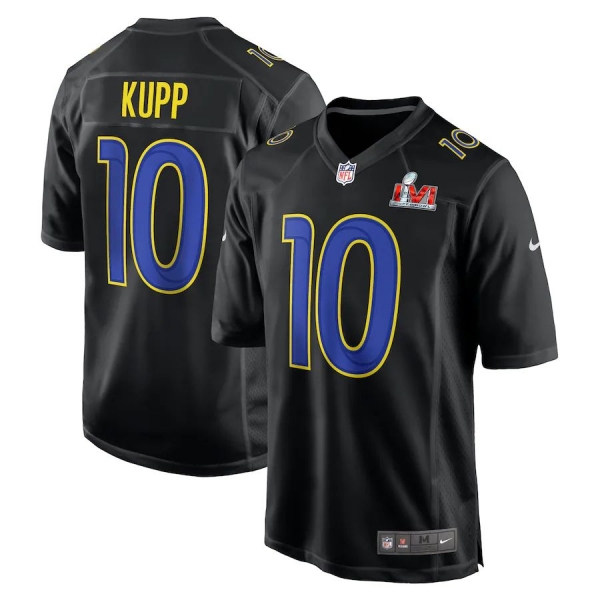 Men's Los Angeles Rams Cooper Kupp Nike Black Super Bowl LVI Bound Game Fashion Jersey