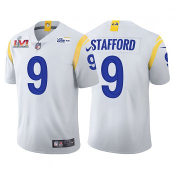 Los Angeles Rams 9 Matthew Stafford 2021-22 SoFi Stadium Super Bowl LVI White Jersey Limited