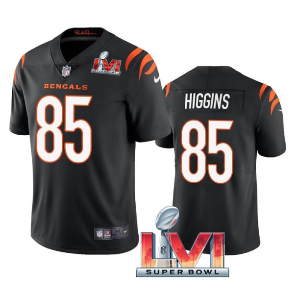 Tee Higgins Cincinnati Bengals Black 2022 Super Bowl LVI Vapor Limited Stitched Jersey For Men