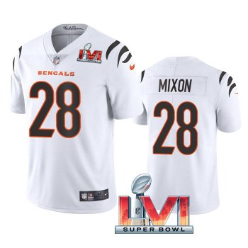 Joe Mixon Cincinnati Bengals White 2022 Super Bowl LVI Vapor Limited Stitched Jersey For Men