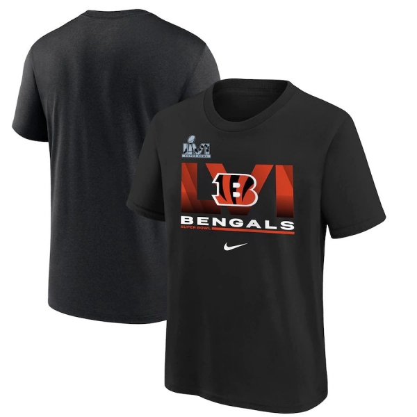 Youth Cincinnati Bengals Nike Black Super Bowl LVI Bound No Limits T-Shirt