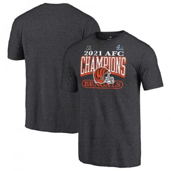 Men's Cincinnati Bengals Fanatics Branded Heathered Charcoal 2021 AFC Champions Classic Play T-Shirt