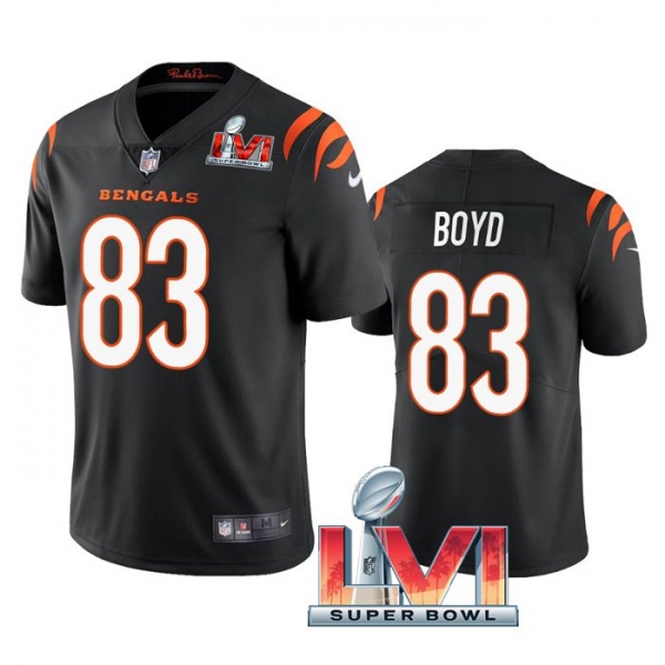 Tyler Boyd Cincinnati Bengals Black 2022 Super Bowl LVI Vapor Limited Stitched Jersey For Men