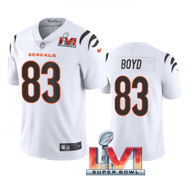 Tyler Boyd Cincinnati Bengals White 2022 Super Bowl LVI Vapor Limited Stitched Jersey For Men