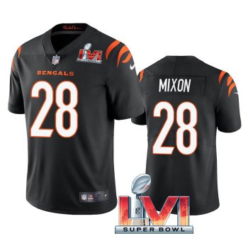 Joe Mixon Cincinnati Bengals Black 2022 Super Bowl LVI Vapor Limited Stitched Jersey For Men