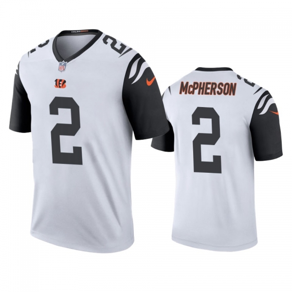 Cincinnati Bengals Evan McPherson White Color Rush Legend Jersey