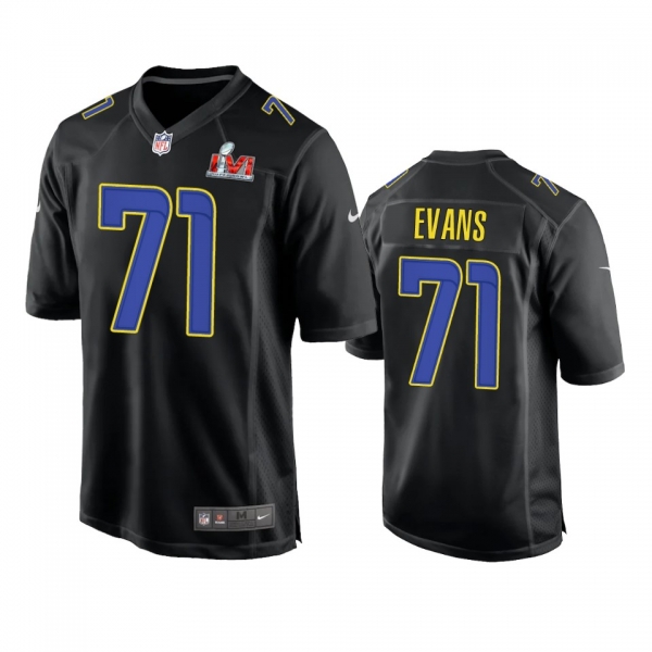 Men's Super Bowl 56 Bobby Evans Black Game Fashion Jersey