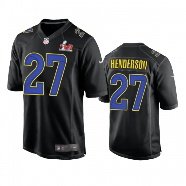 Men's Super Bowl 56 Darrell Henderson Black Game Fashion Jersey