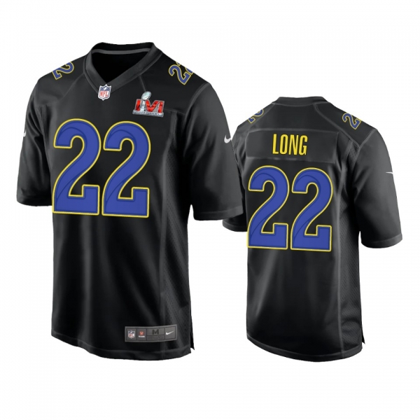 Men's Super Bowl 56 David Long Black Game Fashion Jersey