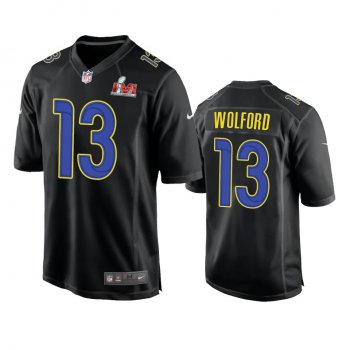 Men's Super Bowl 56 John Wolford Black Game Fashion Jersey