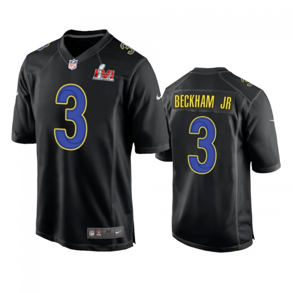 Men's Super Bowl 56 Odell Beckham Jr. Black Game Fashion Jersey