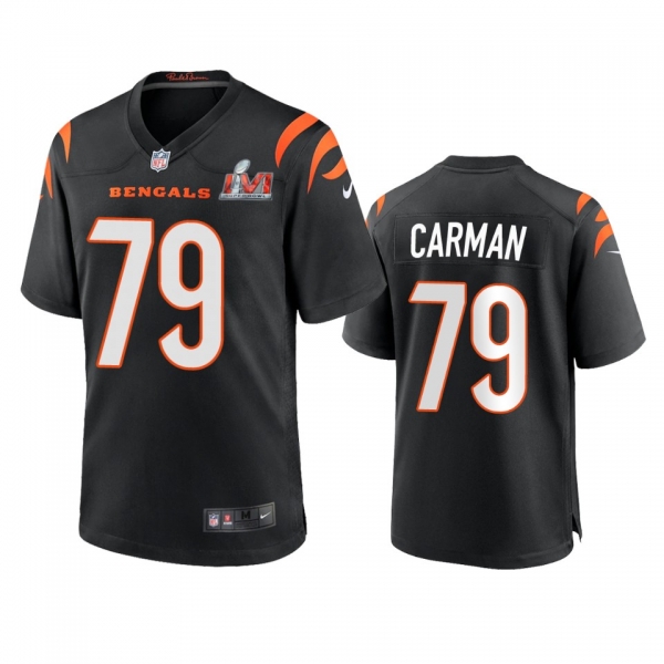 Cincinnati Bengals Jackson Carman Black Super Bowl LVI Game Jersey