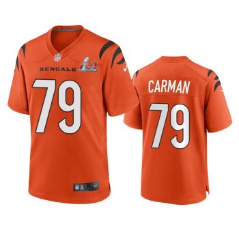 Cincinnati Bengals Jackson Carman Orange Super Bowl LVI Game Jersey