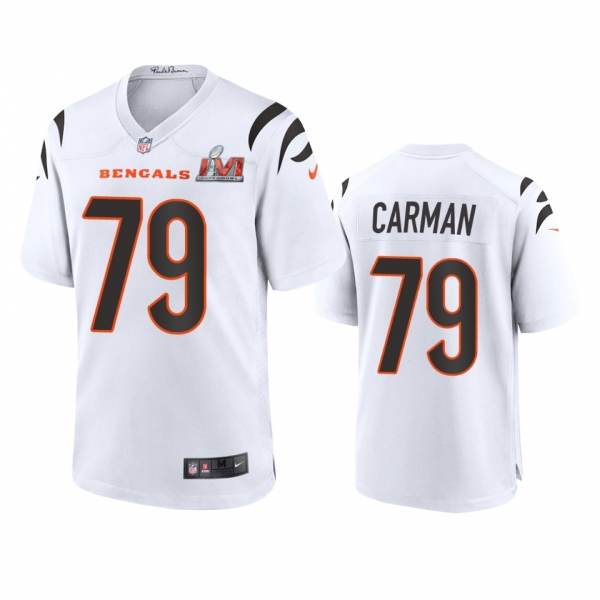 Cincinnati Bengals Jackson Carman White Super Bowl LVI Game Jersey