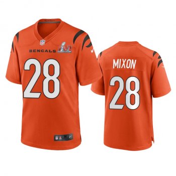 Cincinnati Bengals Joe Mixon Orange Super Bowl LVI Game Jersey