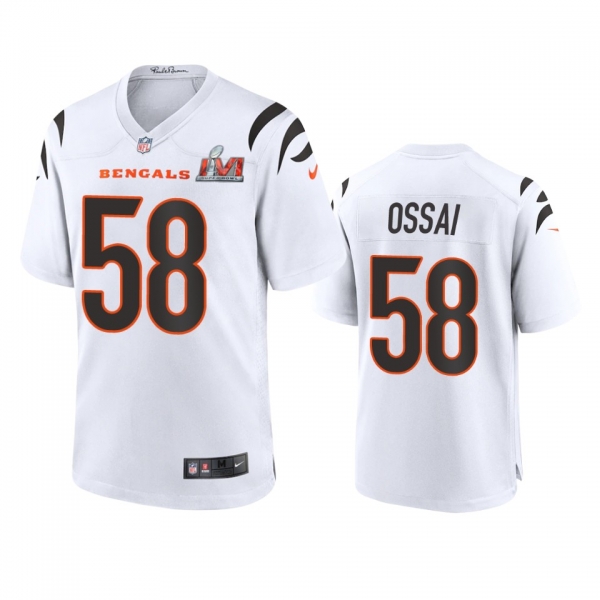 Cincinnati Bengals Joseph Ossai White Super Bowl LVI Game Jersey