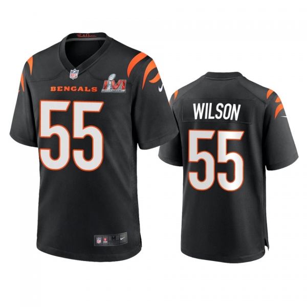 Cincinnati Bengals Logan Wilson Black Super Bowl LVI Game Jersey