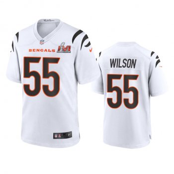 Cincinnati Bengals Logan Wilson White Super Bowl LVI Game Jersey