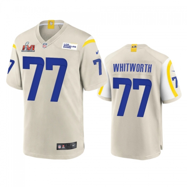 Los Angeles Rams Andrew Whitworth Bone Super Bowl LVI Game Jersey