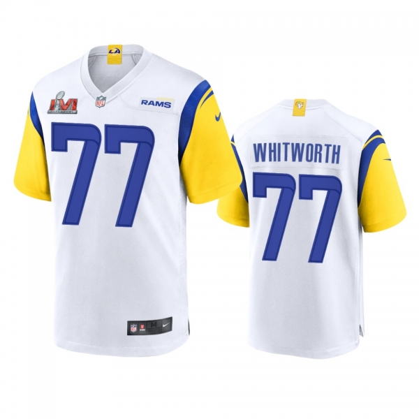 Los Angeles Rams Andrew Whitworth White Super Bowl LVI Game Jersey