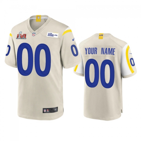 Los Angeles Rams Custom Bone Super Bowl LVI Game Jersey