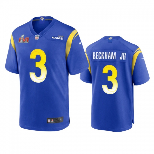 Los Angeles Rams Odell Beckham Jr. Royal Super Bowl LVI Game Jersey