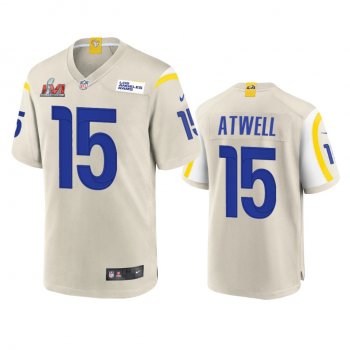 Los Angeles Rams Tutu Atwell Bone Super Bowl LVI Game Jersey