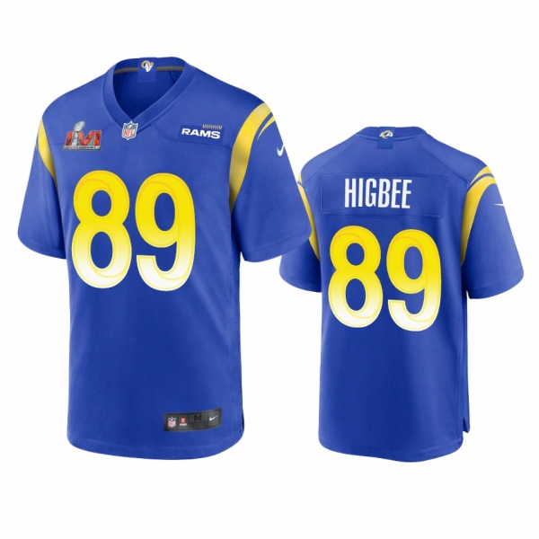 Los Angeles Rams Tyler Higbee Royal Super Bowl LVI Game Jersey