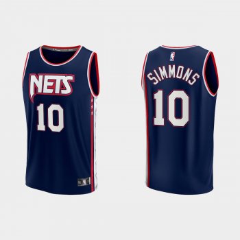 Brooklyn Nets Ben Simmons Replica City Navy Jersey