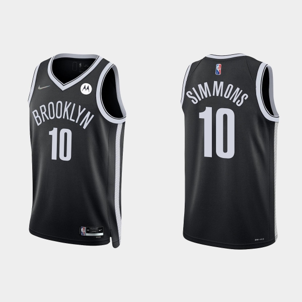 Brooklyn Nets #10 Ben Simmons NBA 75th Anniversary Icon Black Jersey